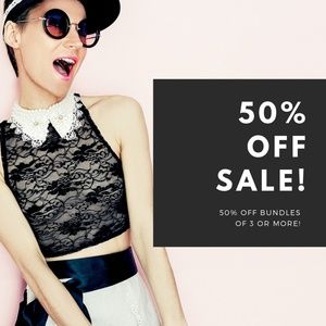 50% OFF BUNDLES of 3 or more!